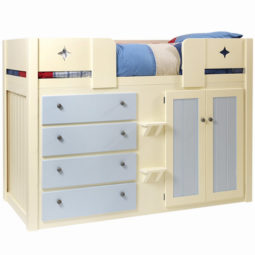 Childrens Cabin Bed Cream and Sky Blue