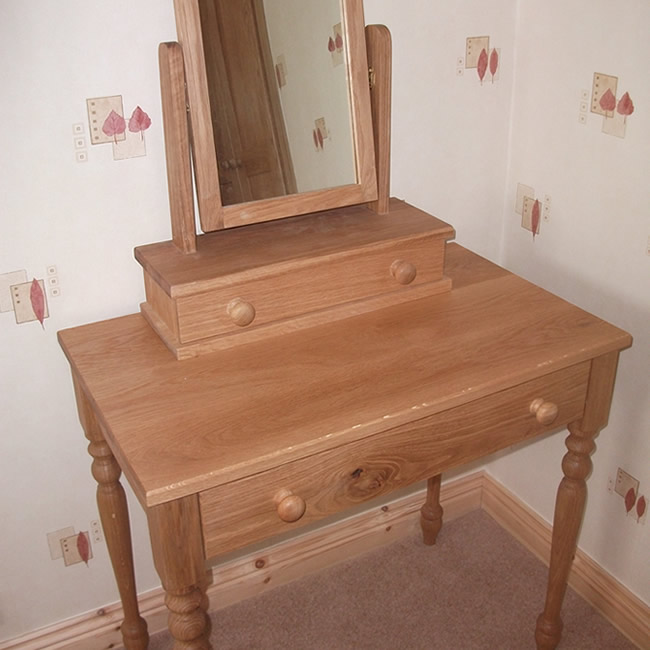 Solid Oak Dressing Table & Mirror Aspenn Furniture