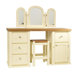 Dressing Table in Cream with Traditional Top