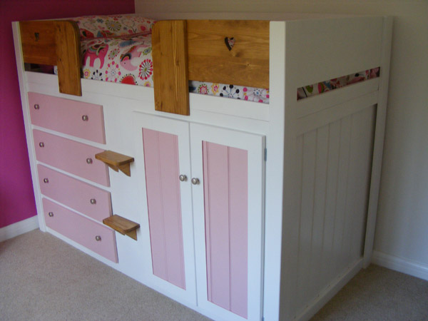 Princess Pink Kids Cabin Bed