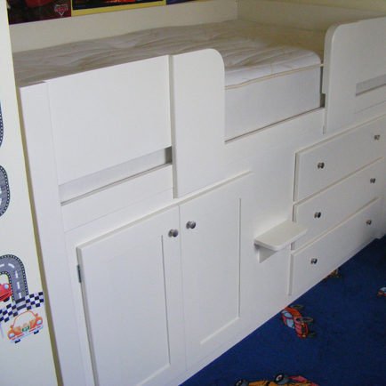 3 Drawer Cabin Bed All White