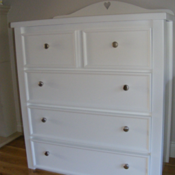 White Chest of Drawers With Star Cut Out