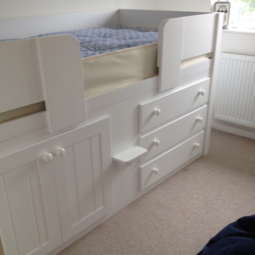White 3 Drawer Cabin Bed