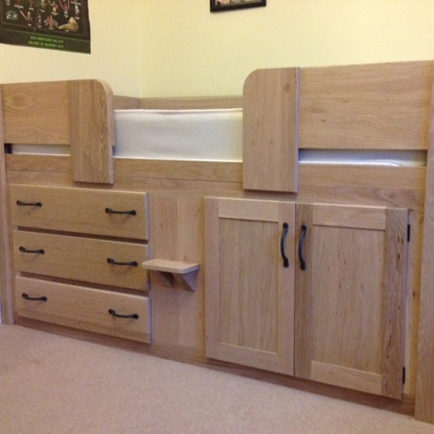 solid wood cabin bed