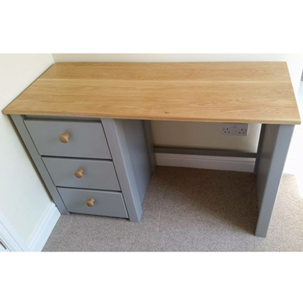 Manor House Grey and Solid Oak Desk