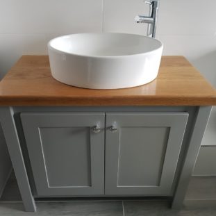 Manor House Grey Vanity Unit – Countertop Sink