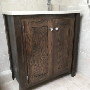 Wood stained Undercounter Vanity Unit