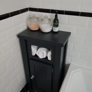 Off Black Storage/Towel Cupboard