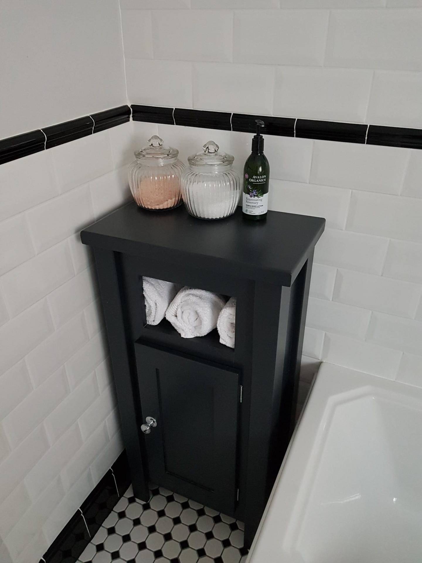 Off Black Storage/Towel Cupboard